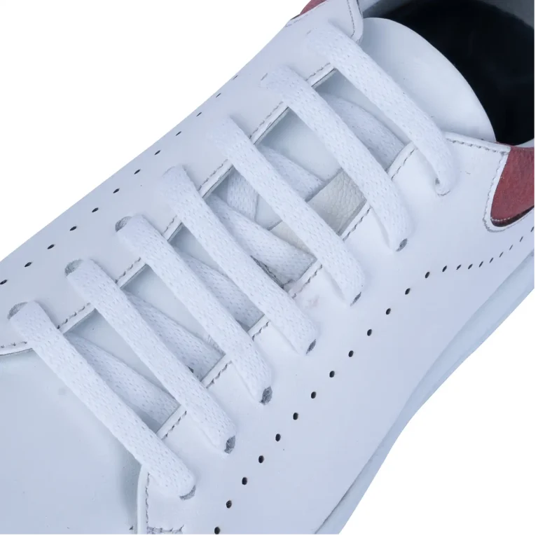 Womens Leather Sneakers Code 5239C White Color Detail View copy