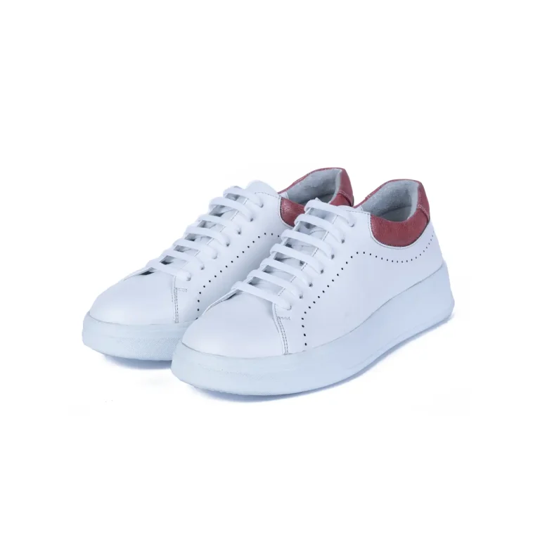 Womens Leather Sneakers Code 5239C White Color Shot copy
