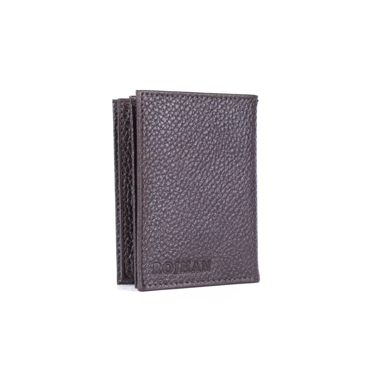Leather Floater Card Holder Code 4003A Brown Color Front View copy