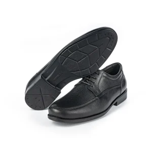 Mens Classic Leather Shoes With Strap Code 7121F Black Color Detail Shot copy