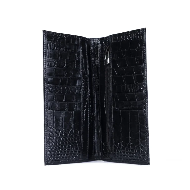 Mens Croc Leather Wallets Code 8060A Black Color Variety Angle copy