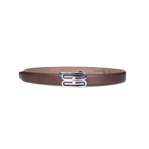 Mens Floater Leather Belts Code 6104B Brown Color Front Shot copy