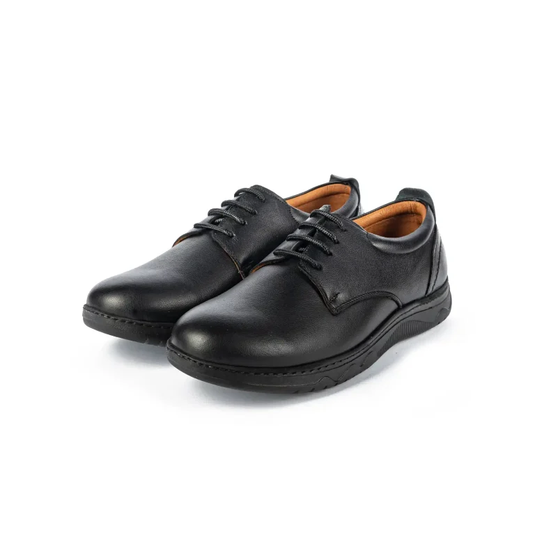Mens Leather Casual Shoes Code 7015A a Black Color Shot copy