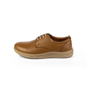 Mens Leather Casual Shoes Code 7015A a Honey Color Side Shot copy