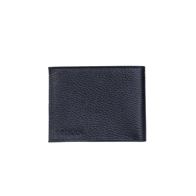 Mens Leather Floater Card Wallet Code 8061A Black Color Front View copy