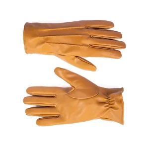 Mens Leather Gloves Code 2503 1J Honey Color Front Back View copy