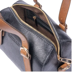 Womens Leather Handbags Code 9308B Black Color Detail View copy