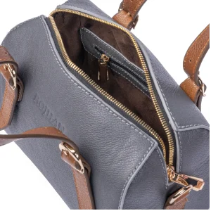 Womens Leather Handbags Code 9308B Gray Color Detail View copy