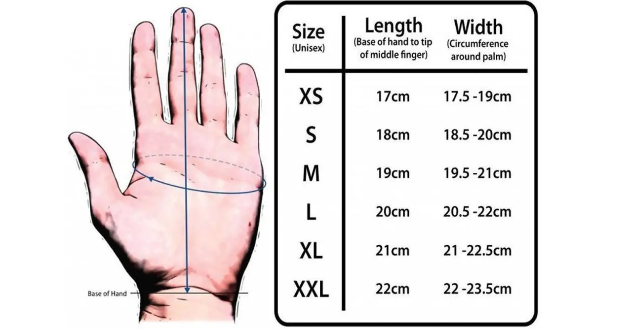 راهنمای سایز دستکش چرم زنانه و مردانه
