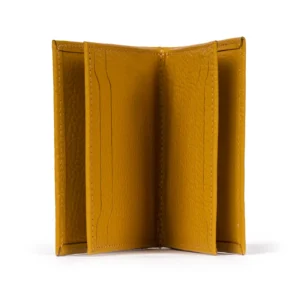 Leather Floater Card Holder Code 4003A Yellow Color Detail View copy
