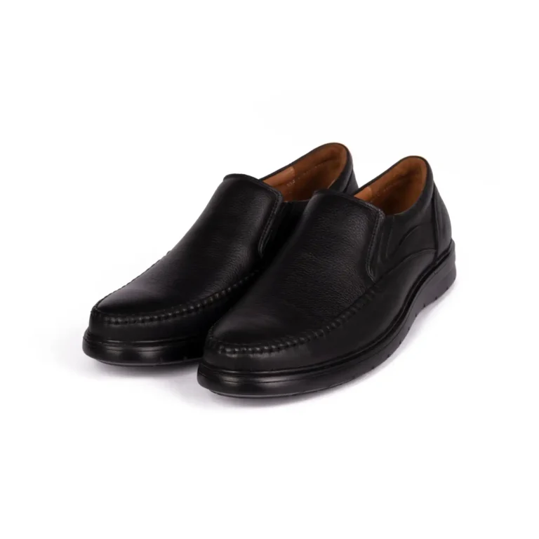 Mens Leather Casual Shoes Code 7139E Black Color Shot copy