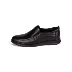Mens Leather Casual Shoes Code 7181F Black Color Side Shot copy