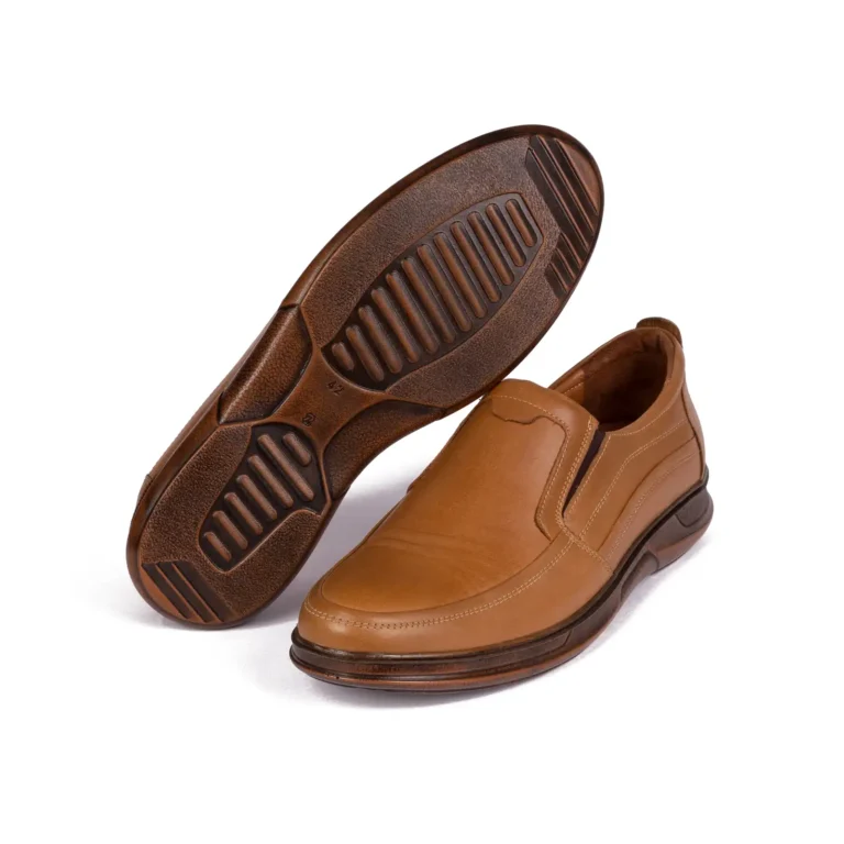 Mens Leather Casual Shoes Code 7181F Honey Color Detail Shot copy