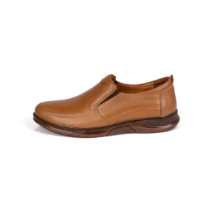 Mens Leather Casual Shoes Code 7181F Honey Color Side Shot copy