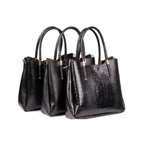 Womens Leather Handbags Code 9252B All Types Of Leather Black Color Variety Angle copy