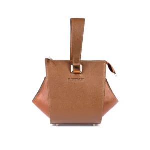 Womens Floater Leather HandBag Code 9537A Honey Color Front View copy