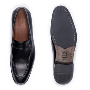 Mens Classic Leather Shoes Code 7123G Black Color Detail Shot copy