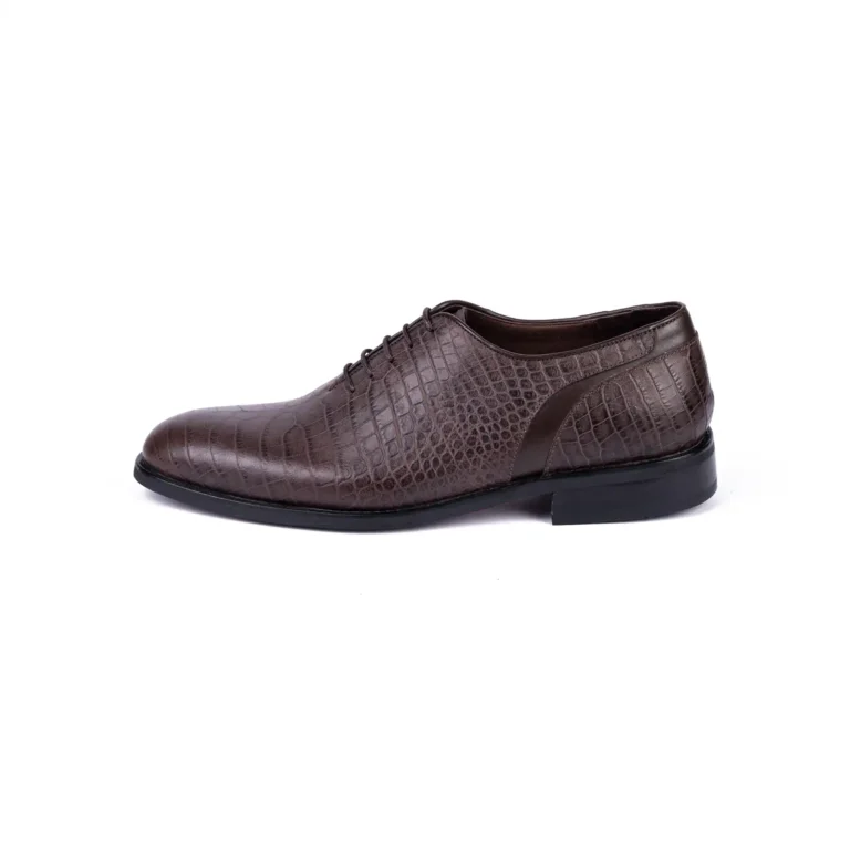 Mens Leather Classic Shoes Code 7164G Brown Color Side Shot copy