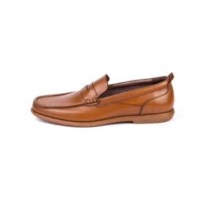Mens Leather Loafers Shoes Code 7161D Honey Color Side Shot copy