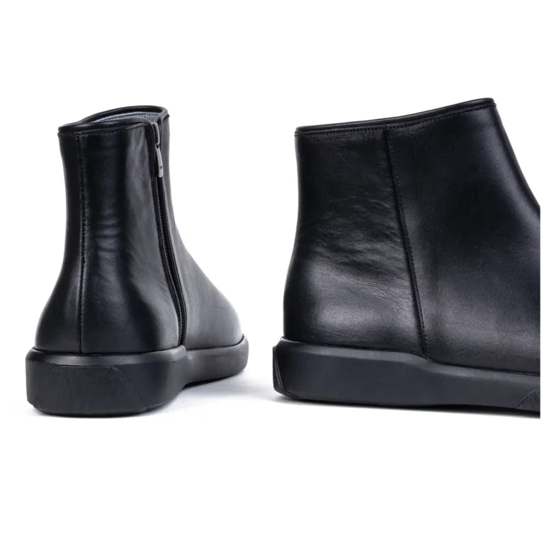Womens Leather Boots Code 5201Z Black Color Back Shot copy