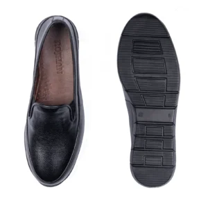 Womens Leather Casual Shoes Code 5010H Black Color Detail Shot copy