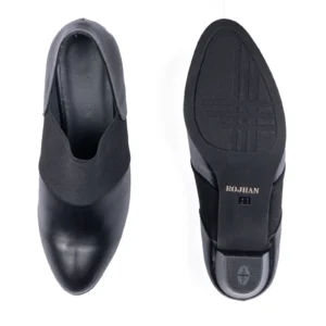 Womens Leather High heel Shoes Code 5058D Black Color Detail Shot copy