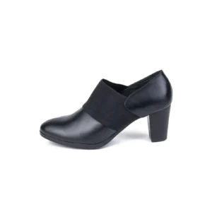 Womens Leather High heel Shoes Code 5058D Black Color Side Shot copy