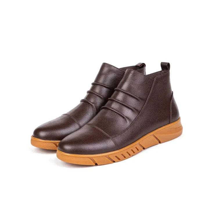 Mens Leather Boots Code 7133Z Brown Color Shot copy