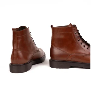 Mens Leather Derbi Boot Code 7164Z Brown Color Back Shot copy