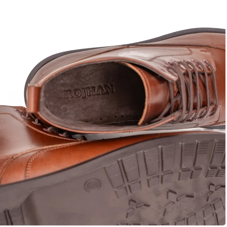 Mens Leather Derbi Boot Code 7164Z Brown Color Detail Shot copy