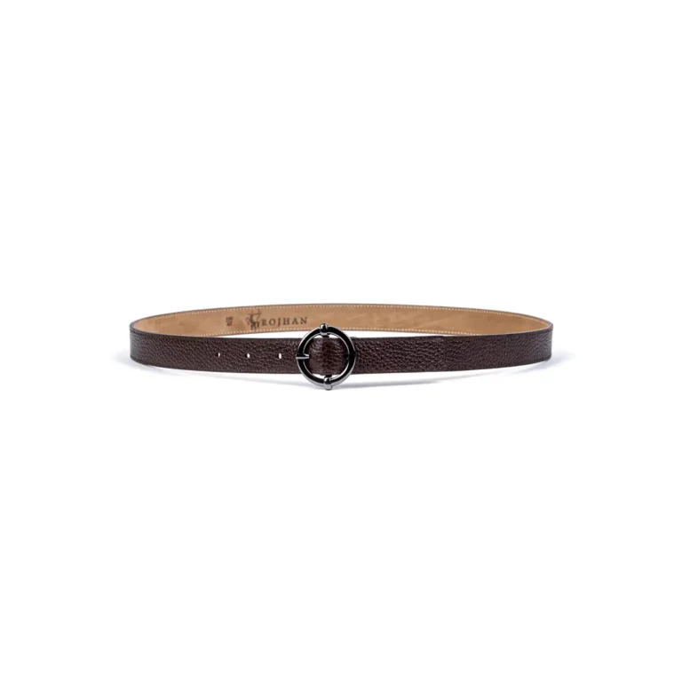 Womens Leather Belt Code 6142D Brown Color Front View copy