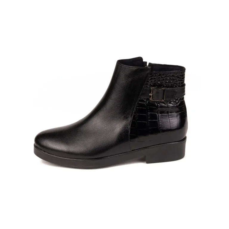 Womens Leather Boots Code 5177Z Black Color Side Shot copy