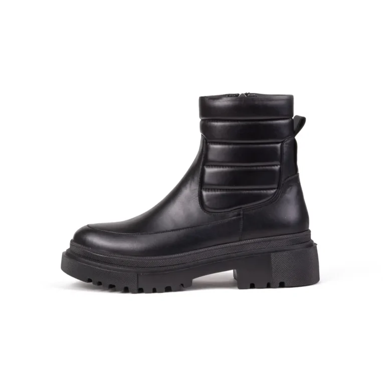 Womens Leather Boots Code 5211Z Black Color Side Shot copy