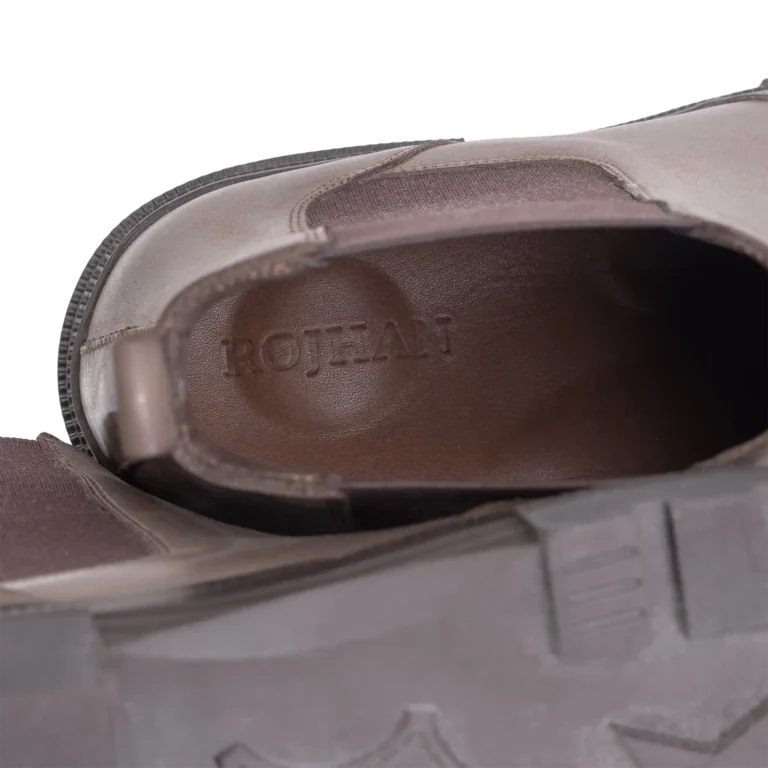 Mens Leather Boots Code 7135Z Brown Color Detail Shot copy