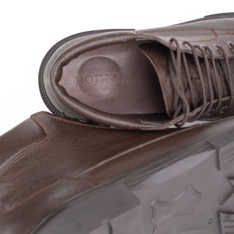 Mens Leather Boots Code 7169Z Brown Color Detail Shot copy