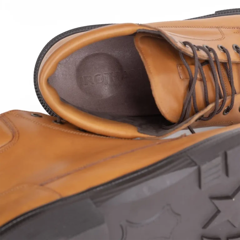 Mens Leather Boots Code 7169Z Honey Color Detail Shot copy