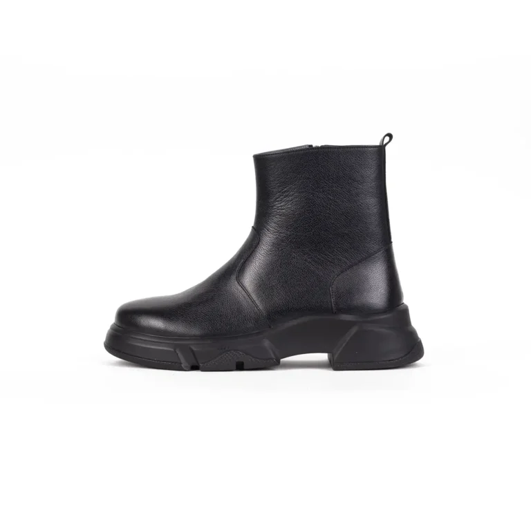 Womens Leather Boots Code 5153Z Black Color Floater Side Shot copy