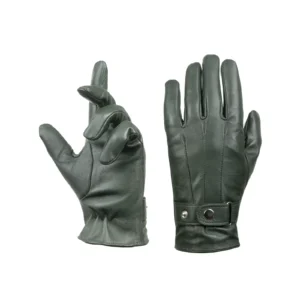 Mens Leather Gloves Code 2513J Green Color Detail View copy