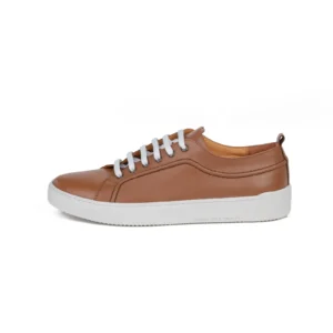 Mens Leather Sneakers Code 7110A Honey Color Side Shot copy