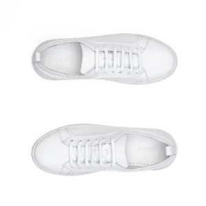 Mens Leather Sneakers Code 7110A White Color High Angle copy
