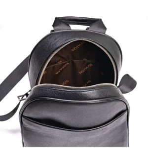 Womens Leather BackPacks Code 9250A Black Color Detail View copy