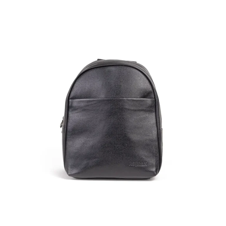 Womens Leather BackPacks Code 9250A Black Color Front View copy
