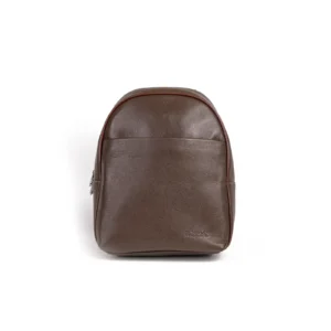 Womens Leather BackPacks Code 9250A Brown Color Front View copy