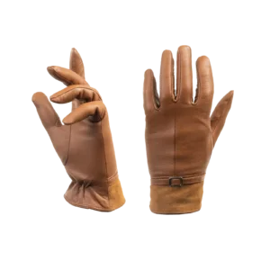 Womens Leather Gloves Code 2514J Honey Color Detail View copy