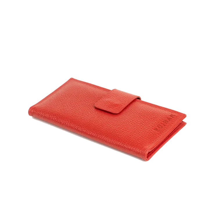Womens Leather Wallet Code 8070B Red Color Shot copy