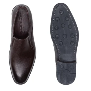 Mens Leather Classic Shoes Code 7164C Brown Color Detail Shot copy