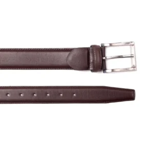 Mens Leather Belt Code 6101B Brown Color High Angle View copy