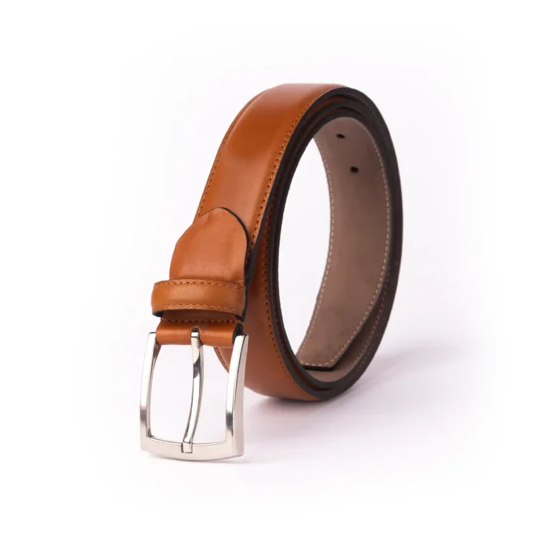 Mens Leather Belt Code 6101B Honey Color Front View copy