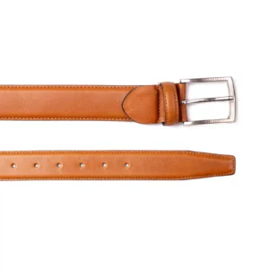 Mens Leather Belt Code 6101B Honey Color High Angle View copy