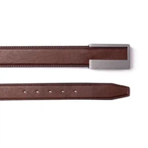 Mens Leather Belt Code 6106B Brown Color High Angle View copy